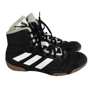 adidas Kids' Tech Fall 2.0 Wrestling Shoes Black/White Size: 6.5 YOUTH